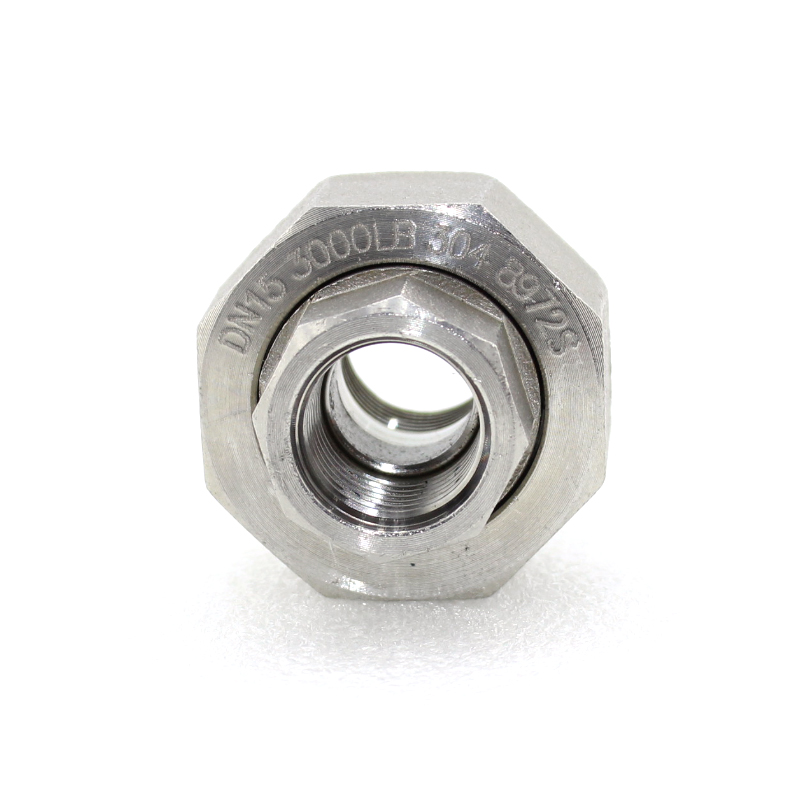 30/31L不锈钢高压内丝活接头内外丝锻造加厚球面硬密封油壬DN15