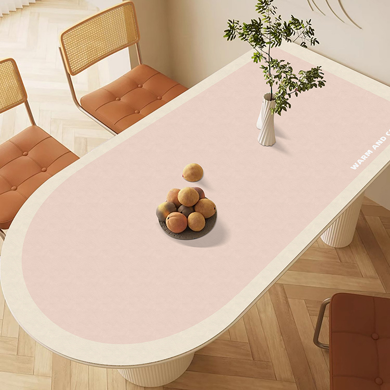 大圆角皮革弧形桌垫台布防水防油免洗防烫吧台折叠椭圆桌布茶几垫
