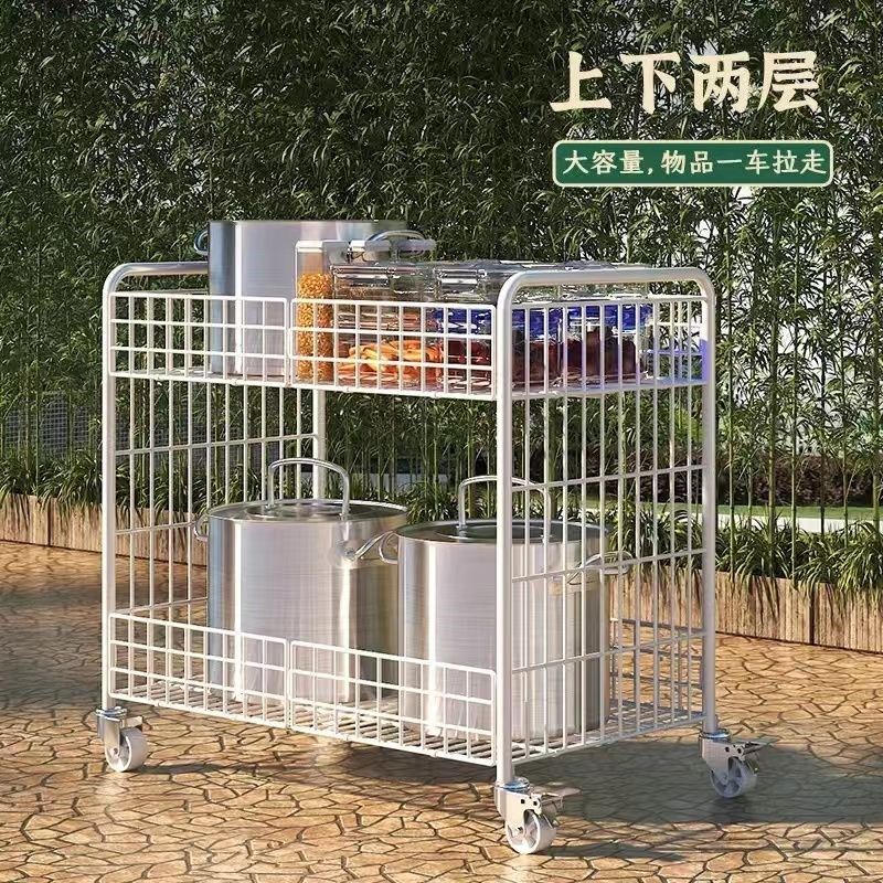 可折叠摆摊小推车夜市地摊冰粉小吃车可移动寿司烤肠专用促销车架