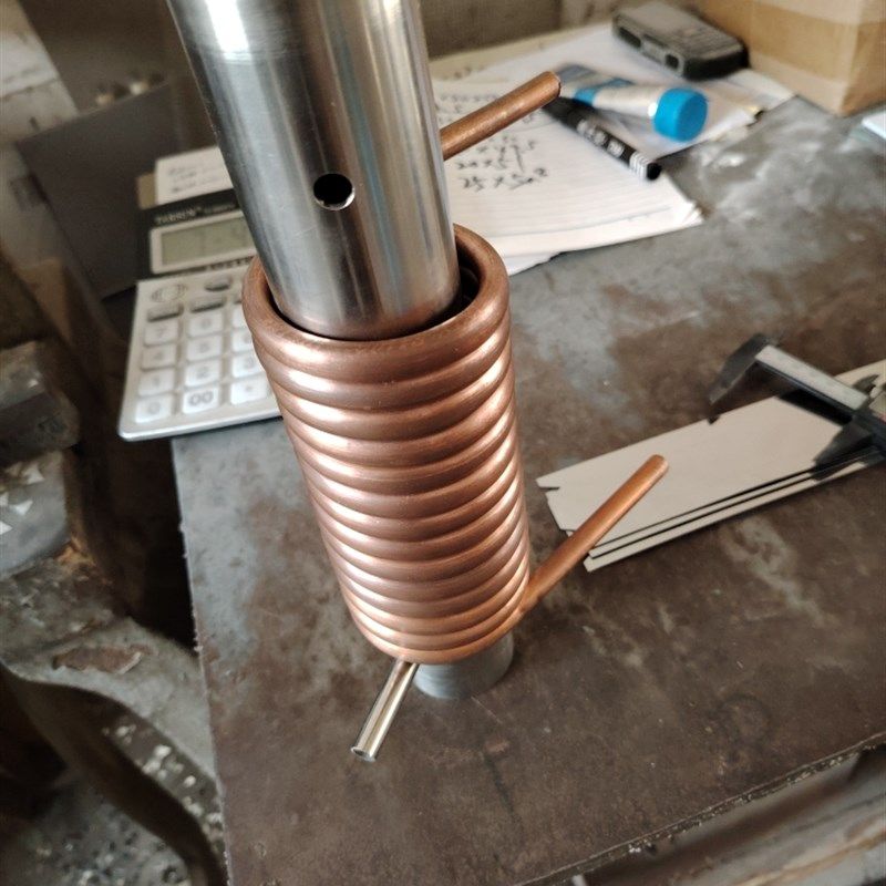螺旋铜管盘管冷凝散热管冷却管换热交换器定做铜线圈绕管加工铜管