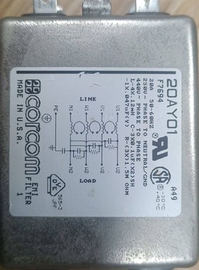 TE泰科corcom三相四线滤波器20AYO1 F7694抗