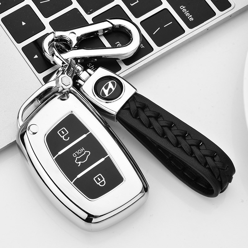 适用北京现代钥匙包ixix名图朗动领动途胜索纳塔9瑞纳壳扣