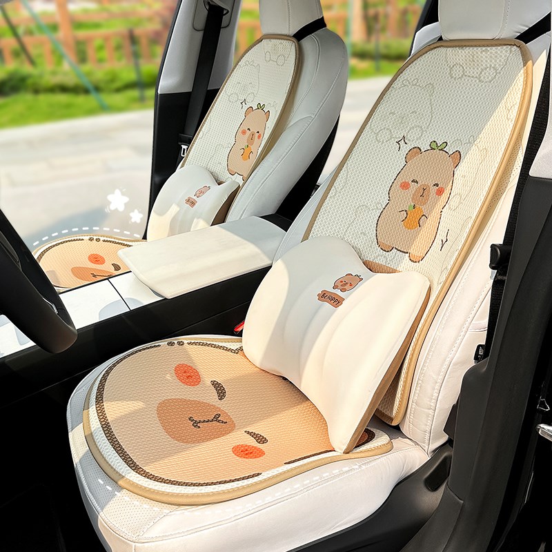 卡皮巴拉车内装饰摆件女士汽车用品大全实用可爱车载好物坐垫