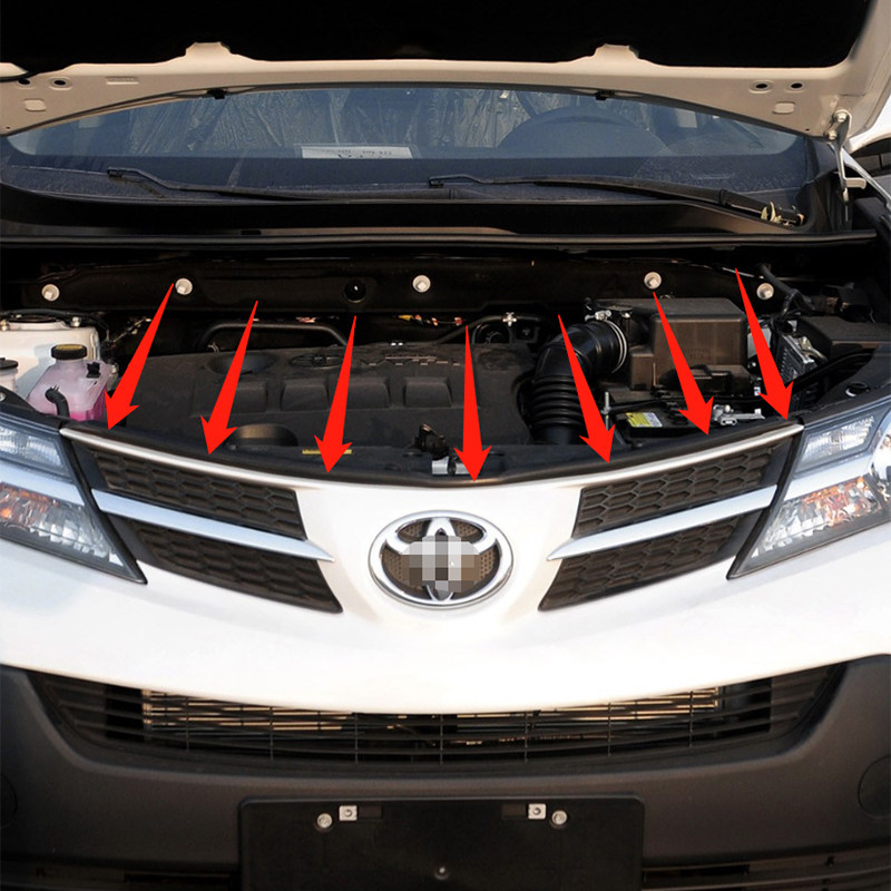 适用RAV4荣放141516171819年款前发动机舱引擎盖中网上密封橡胶条