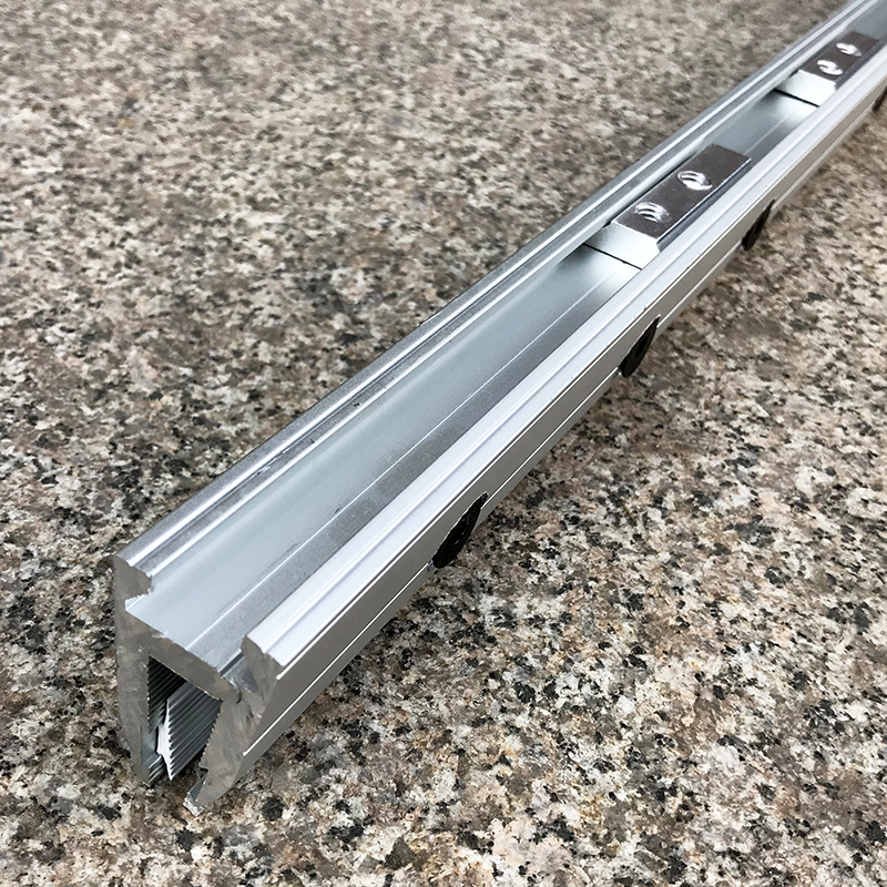 自动门机组门夹 感应门玻璃吊夹长门夹 无框门免打孔1米铝夹