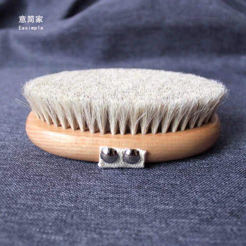 意简家实木马鬃软毛身体刷干刷瘦腿刷酸刷女沐浴儿童洗澡刷搓背刷