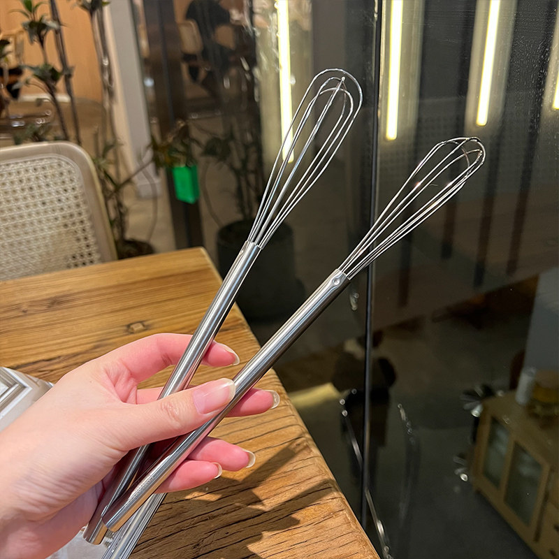 小玩意,大用处!出口304不锈钢家用小号打蛋器手动搅拌棒轻便搅