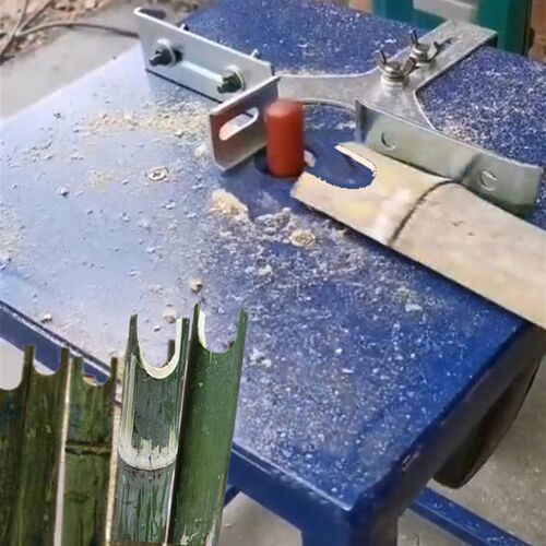 果撑开口机竹片U型口开口机器竹子开槽机果园电动果树木撑杆制作