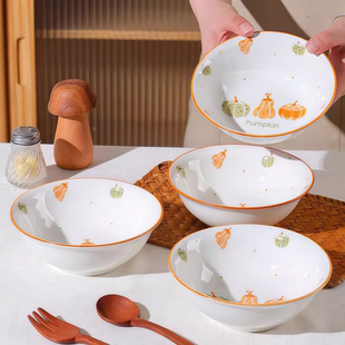 6英寸大号碗家用陶瓷吃面碗饭碗釉下彩高颜值泡面斗碗新款餐具