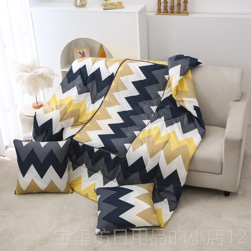 高档抱枕被子两加厚汽办车载公室用午枕睡头靠枕靠垫折叠空调毯二