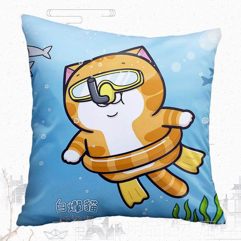 高档白爛貓 Lan卧 Lan Cat 白烂猫 抱方 枕靠垫客厅室枕腰靠垫 臭,模玩/动漫/周边/娃圈三坑/桌游,动漫毛绒/抱枕/坐垫,淘宝优惠券,粉丝福利购,淘宝优惠卷