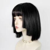 高档水舞紫色公主切假发发全女长发短发锁骨发直亚文化彩色中姬发