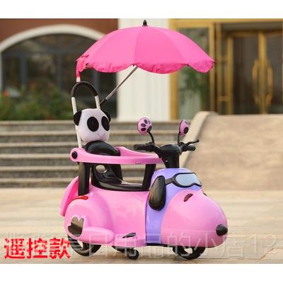 高档狗狗卡通婴儿童电摩托车1-岁带护3栏手动推小孩男女宝宝童玩