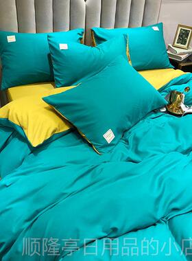 正品日式床单i四件套b复欧古床品床笠ns风北少女a灰色被套三件套4