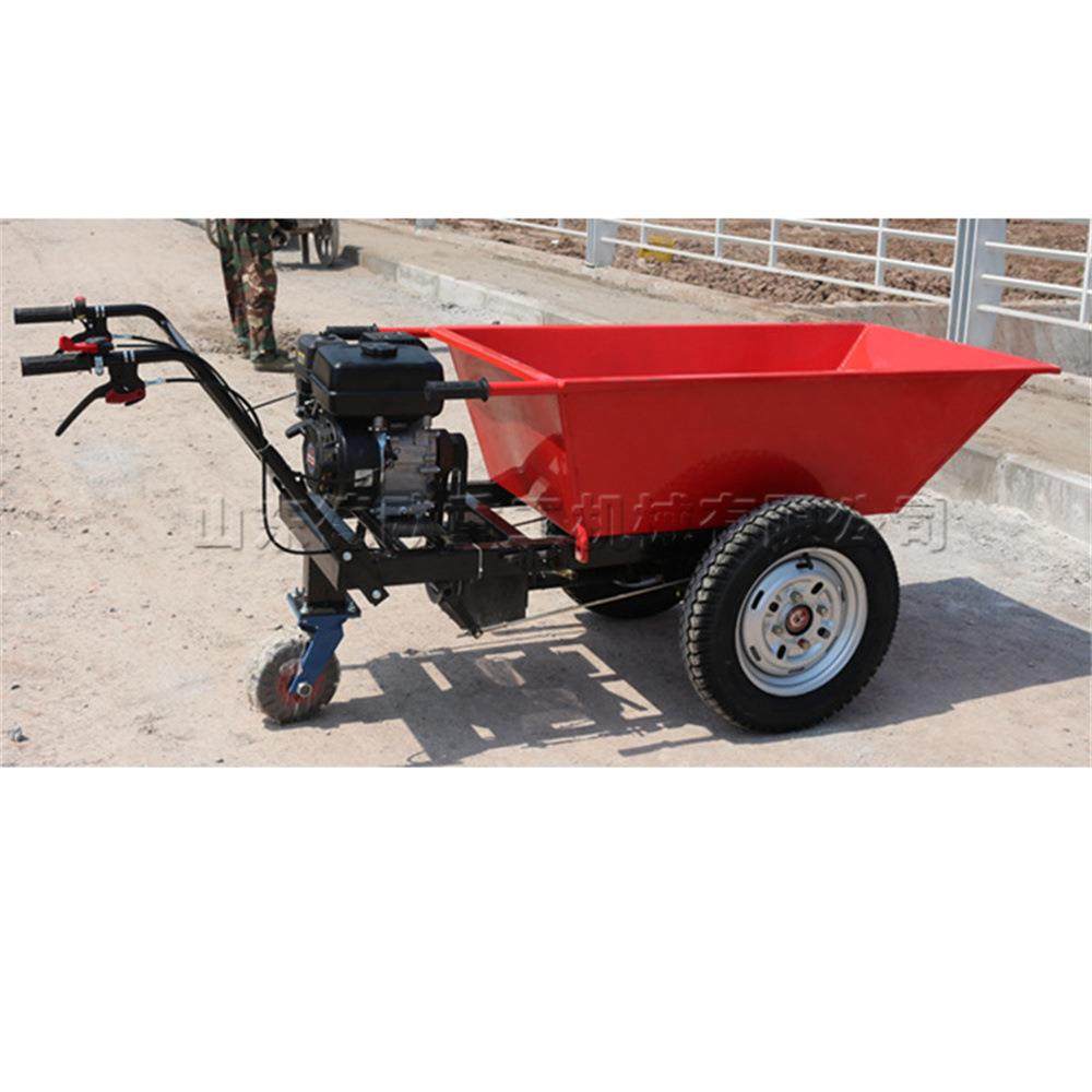 小型推拉运输车 建筑工地汽油手推翻斗车 农用粮食装载运输车