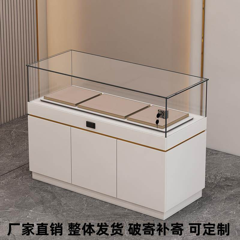 吉兴珠宝展示柜手机柜台台式木制抽拉展示柜白/黑