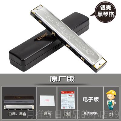 高档口琴24孔复学音初者奏人儿童学生练成习演用入门c调乐器奇美