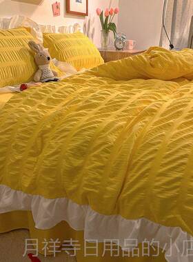 高档ns简约1纯色学生宿舍用i床单被套品四件套4时尚灰色床笠.8米