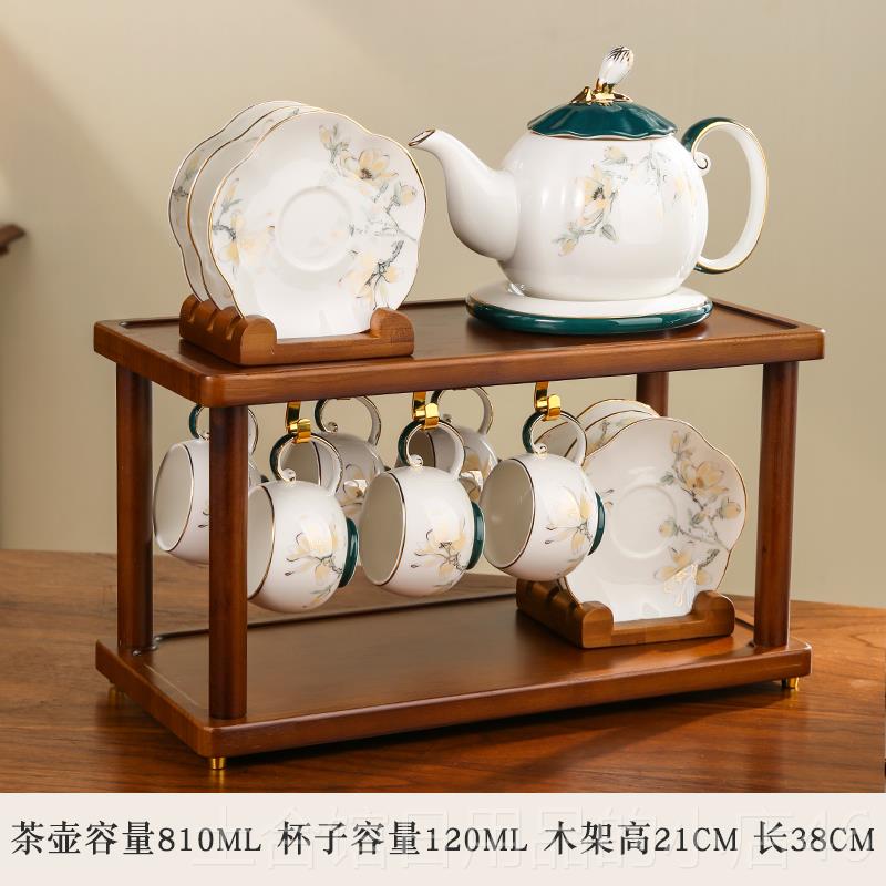 高档国潮风水墨陶厅瓷水杯子茶壶水壶茶套茶杯杯具装家用客待客具