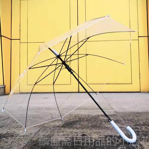 正品Qiu风ong单人男女抗透明雨伞长柄明伞自动伞文艺小清t新学生