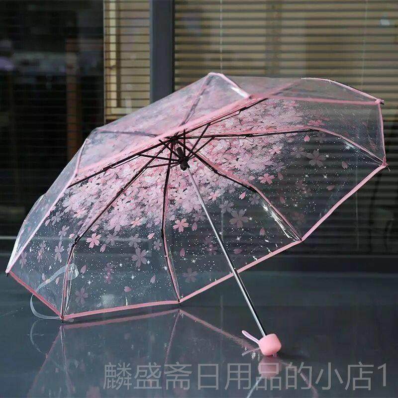 正品日樱本花伞女韩国透明雨伞折学叠小生公主儿童孩拱形小清新长,居家日用,伞,淘宝优惠券,粉丝福利购,淘宝优惠卷