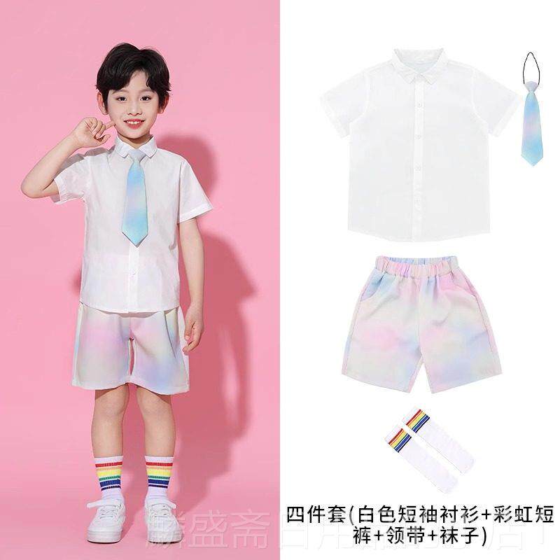 正品一儿童演出服公主裙女童儿彩虹蓬蓬六裙小学生合唱幼园服表演