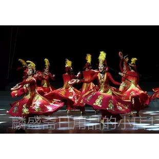 正品石红道了演出服榴儿童成人石榴花开衣服全套鞋子绣花鼓手舞蹈