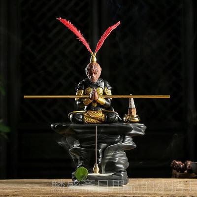 正品水倒流香炉禅意陶瓷创意高山流齐天大圣炉大号居室塔檀香香薰