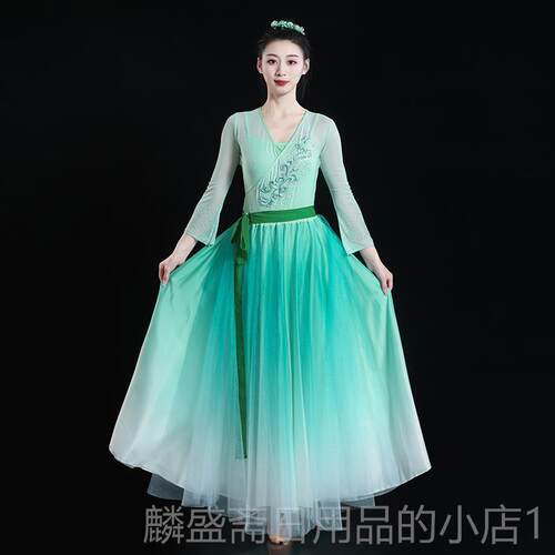 正品典舞服雨涧春古行舞蹈演出服中国古风舞装图台表演服群舞伞舞