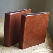 创意宝宝家庭影集 复古相册 耐用相册本 插页式 皮面4D全景大6寸