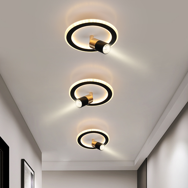 射灯led玄关灯过道灯走廊灯天花灯嵌入式家用明装筒灯进门入户灯