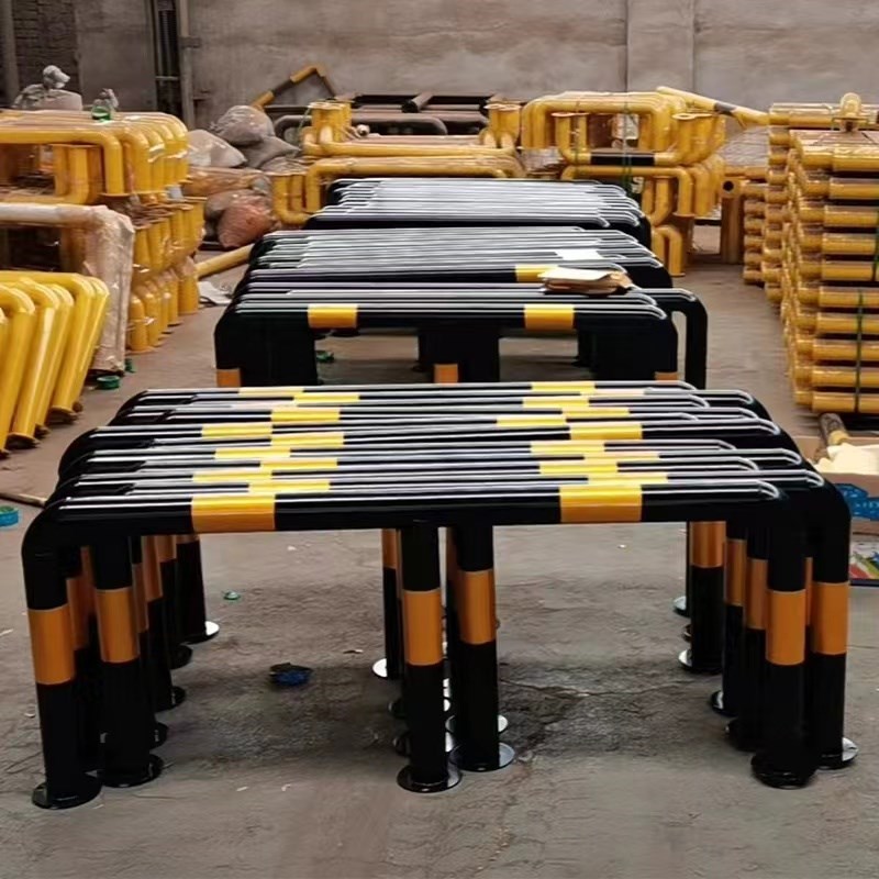 安徽u型钢管挡车器m型防撞护栏道路停车桩车库厂房隔离桩防护栏