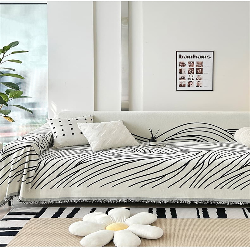 奶油风沙发盖巾全包多功能沙发毛毯防尘防猫抓沙发巾四季通用坐垫