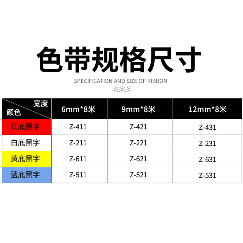 适用兄弟e115标签机色带 通信机房开关设备防水线缆标签纸