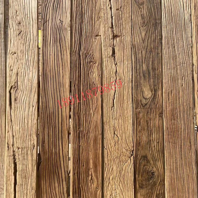 老榆木老门板旧木板墙面板地板装饰板风化纹理台面板楼梯踏步定制