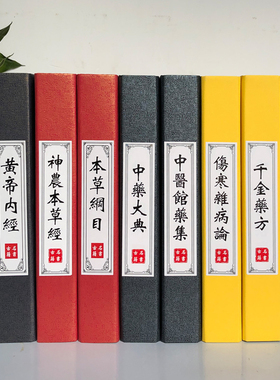 中医馆推拿假书医院装饰书医学假书摆件书仿真书道具书装饰书餐厅