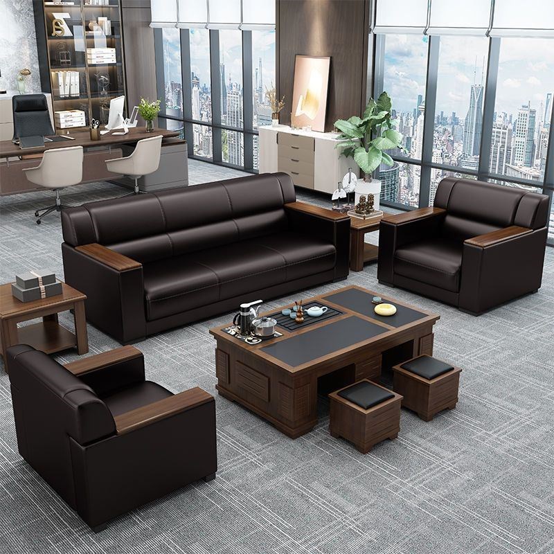 办公沙发商务洽谈休息区接待室简约现代办公室会客沙发茶几