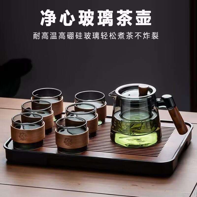 高硼硅玻璃高档喝水杯大容量泡茶水分离壶煮茶器过滤耐高温耐热