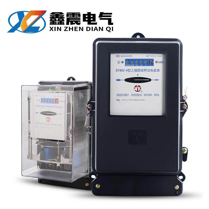 机械式电表DT862-4老式三相四线电能表 380V互感器转盘有功电度表