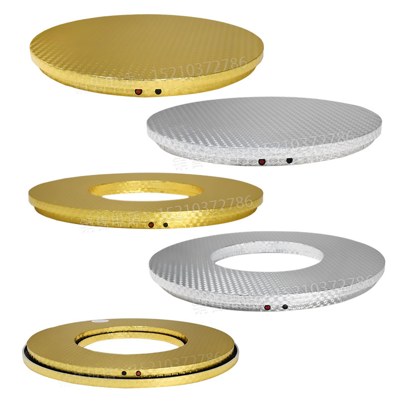 电动转盘 大圆餐桌转台底座转芯 遥控式自动玻璃盘旋转器-1.3米