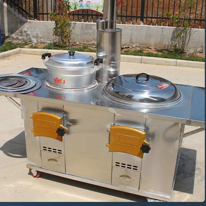 高级柴火灶家用烧木柴火炉移动锅灶农村生铁大铁锅不锈钢土灶台