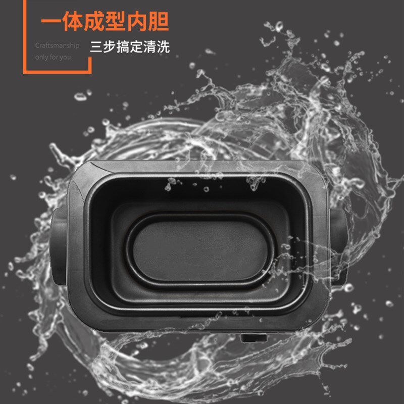 艾格丽油炸锅家用无油烟恒温迷你多功能长方形鸡翅小型电炸锅