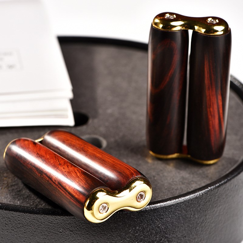 红木大红酸枝按摩锤球减压器文玩中老年孝心养生保健装礼品摆件