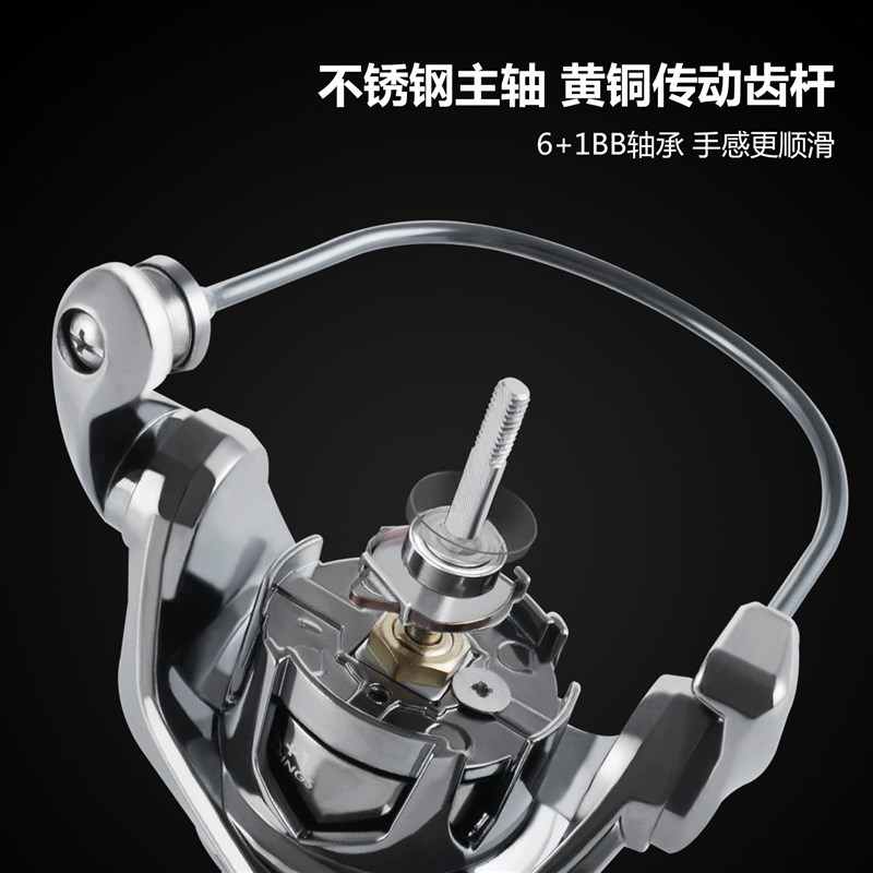 防抖全金属摇臂纺车轮远投钓鱼斜口浅线杯路亚竿鱼线轮海竿矶钓