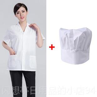 正品学校幼儿园食人员作夏季透气薄凉快厨房工衣的茶确堂良短袖楼