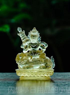 正品尚禅乐佛艺术纯手工藏传宗古代彩色玻璃宝天王密佛像和艺小工