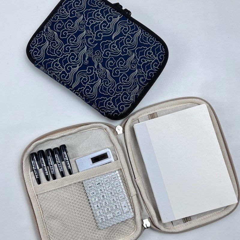 布邑国潮手作笔袋布艺烧饼包A6收纳拉链多功能大容量文具便携,文具电教/文化用品/商务用品,笔袋,淘宝优惠券,粉丝福利购,淘宝优惠卷