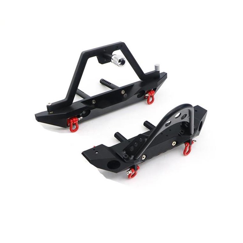 仿真攀爬车毒刺前杠防撞牧马人TRX4 SCX10 90046 90047金属前后杠