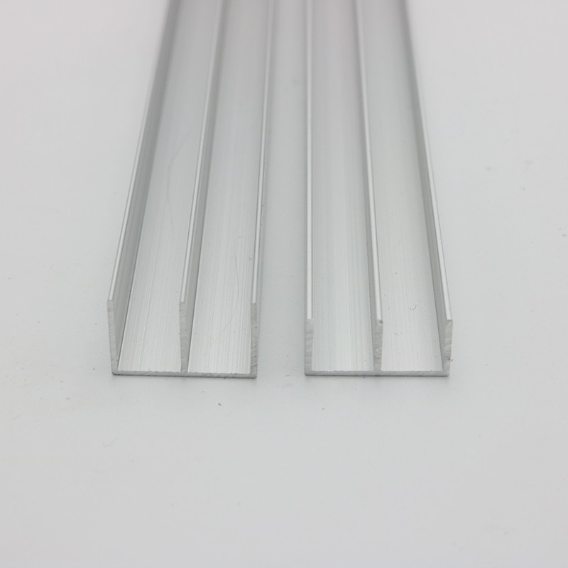 玻璃导轨双滑槽 5MM8MM推拉轨道 山字槽  趟门滑轨 橱窗移门滑道