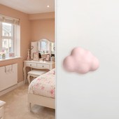 新款 单孔把手 彩色云朵拉手定制现代简约高档卧室房门木门双开明装